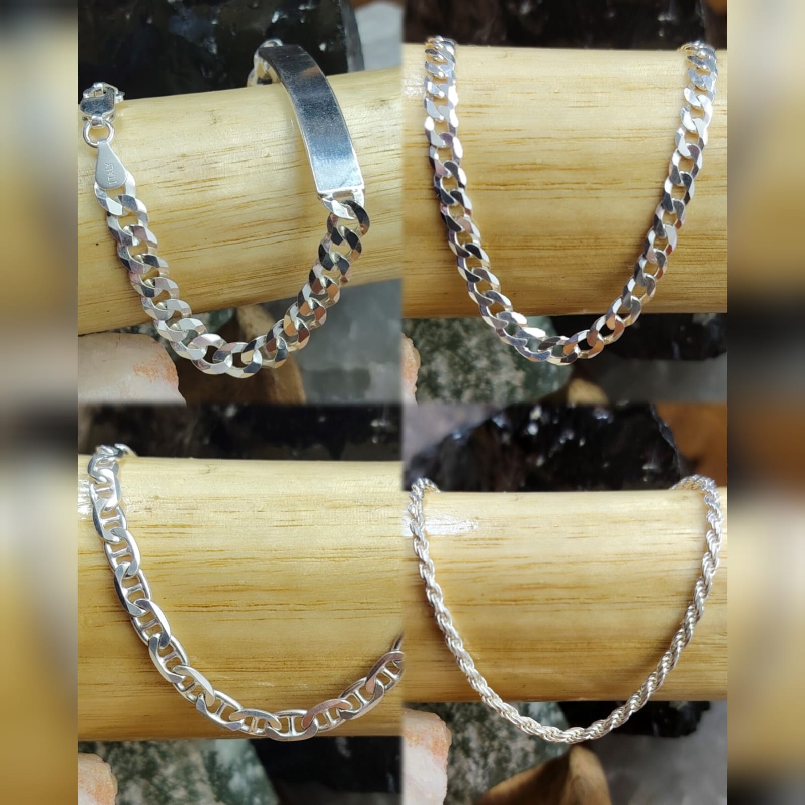 PULSERAS DE PLATA HOMBRE