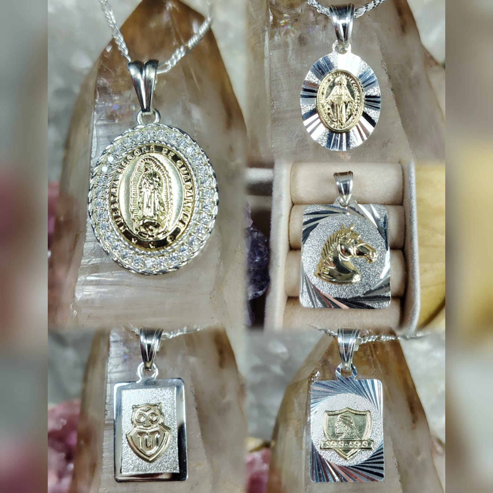 COLLARES DE PLATA LAMINADOS CON ORO