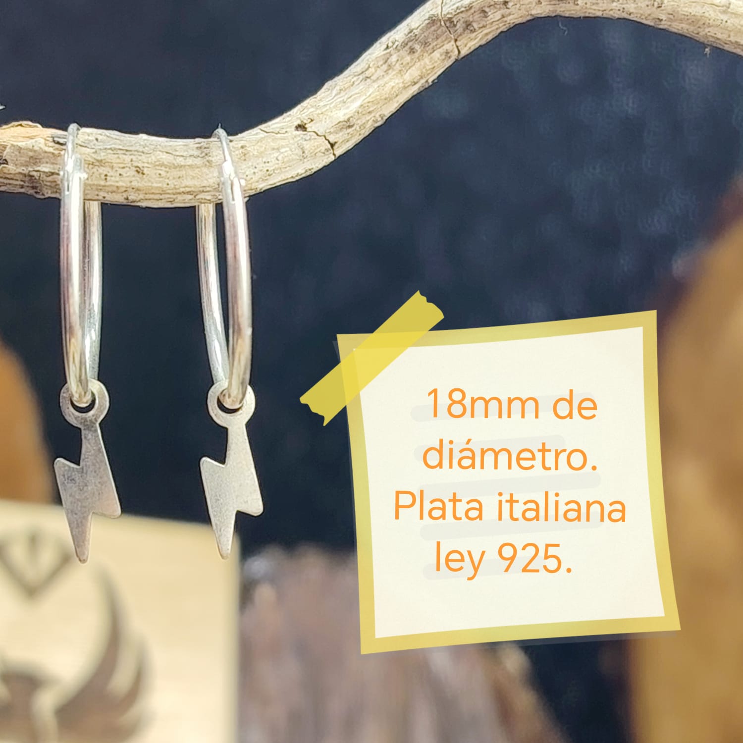 Argollas lisas con chiche rayos