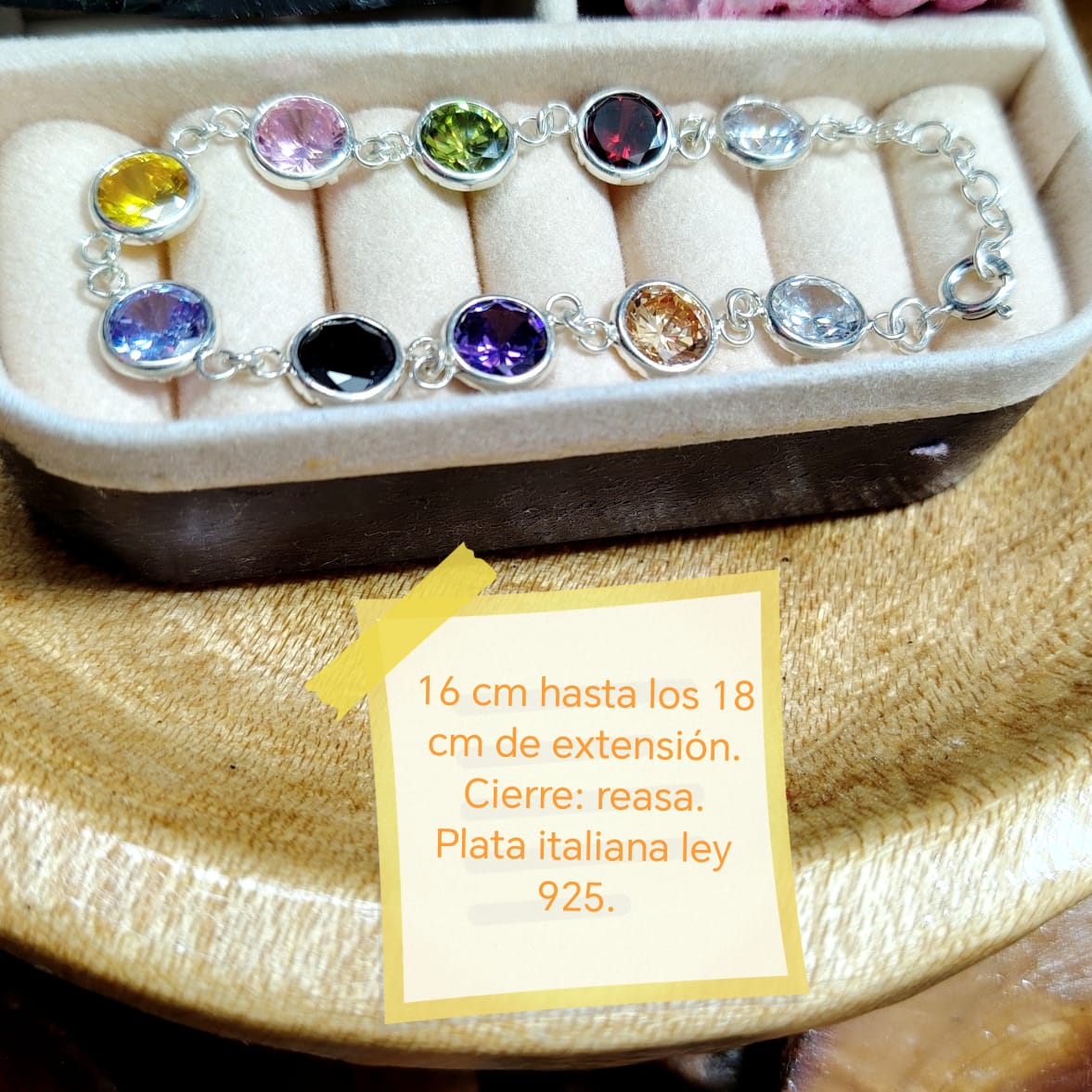 Pulsera de circones de colores