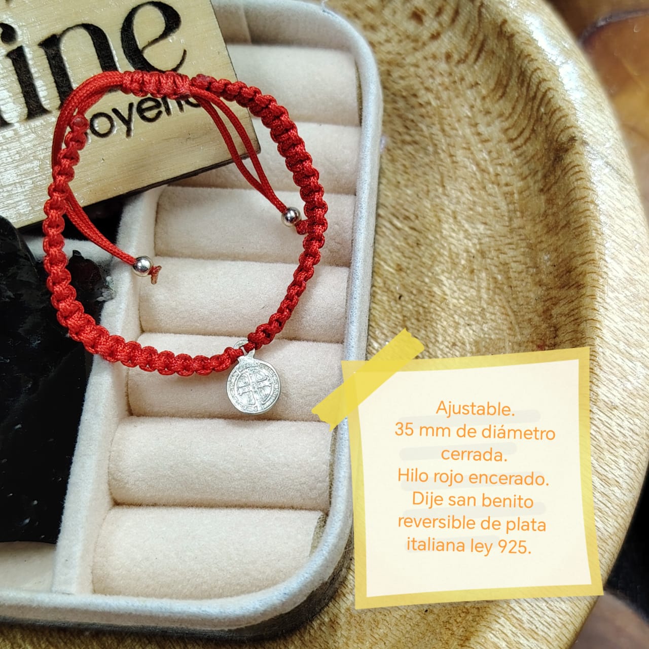 Pulsera de protección san Benito bebe