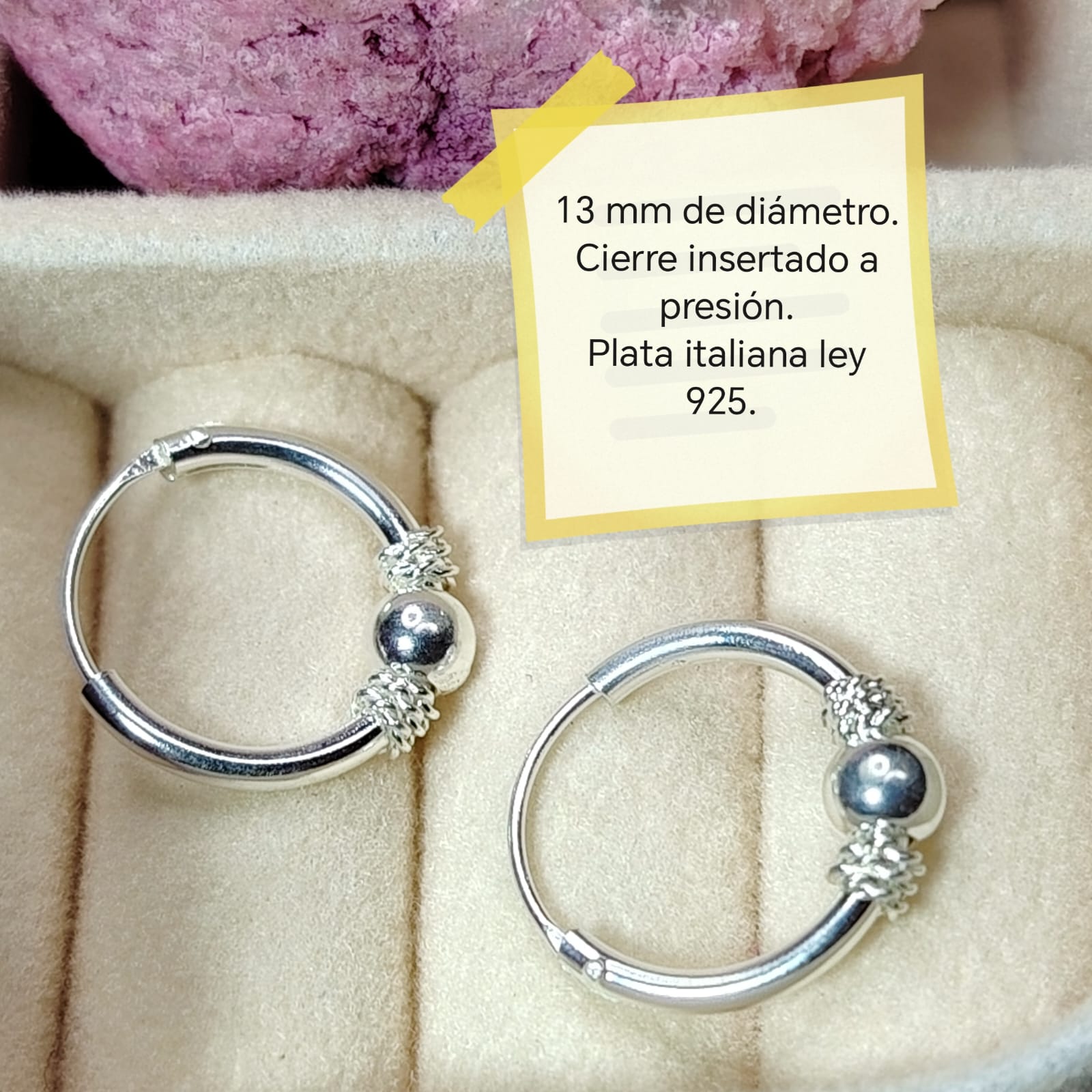 Argollas bali 13 mm