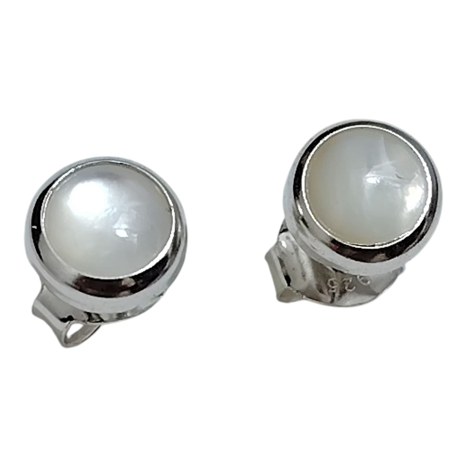 Aros pegados redondos con piedra natural