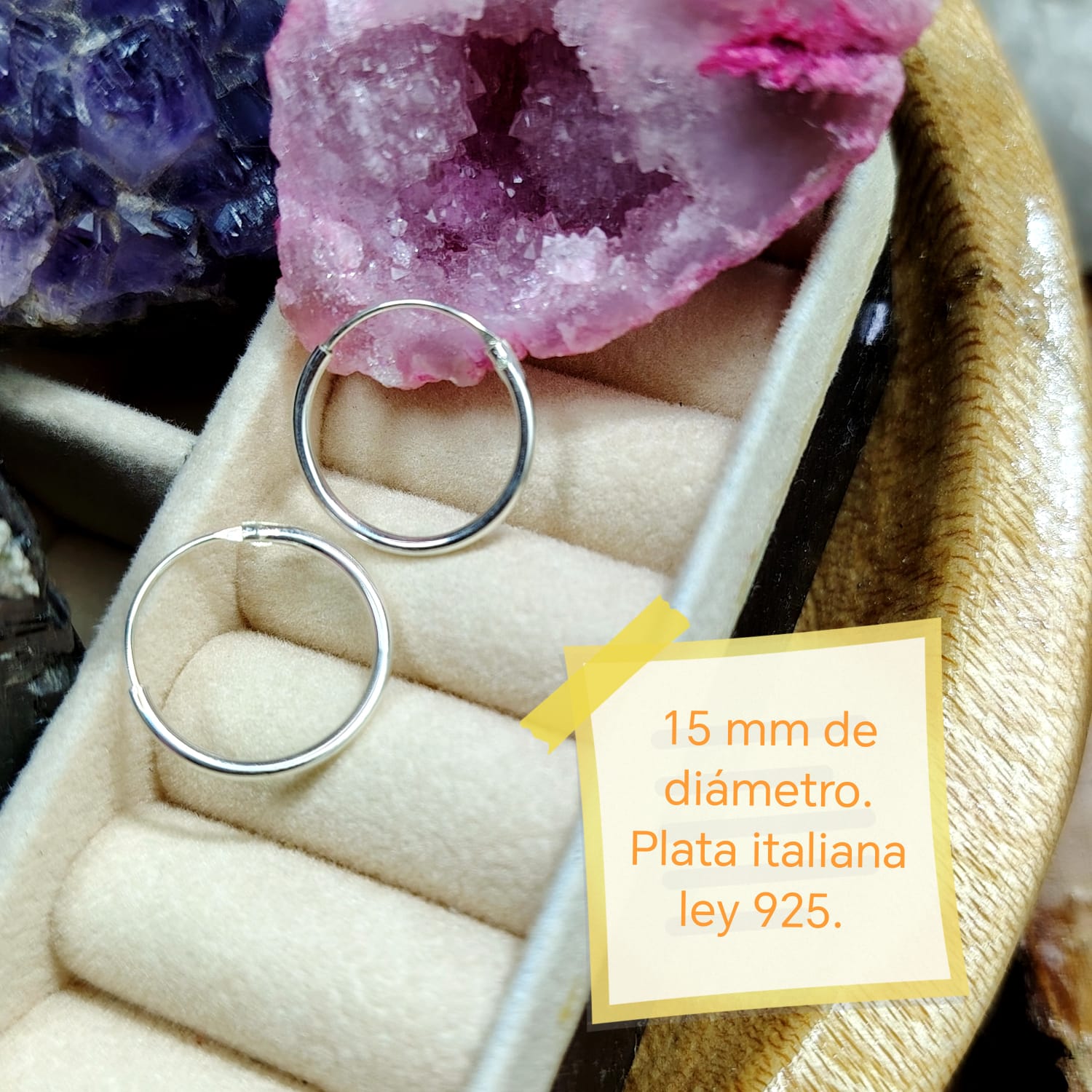 Argollas lisas 15 mm