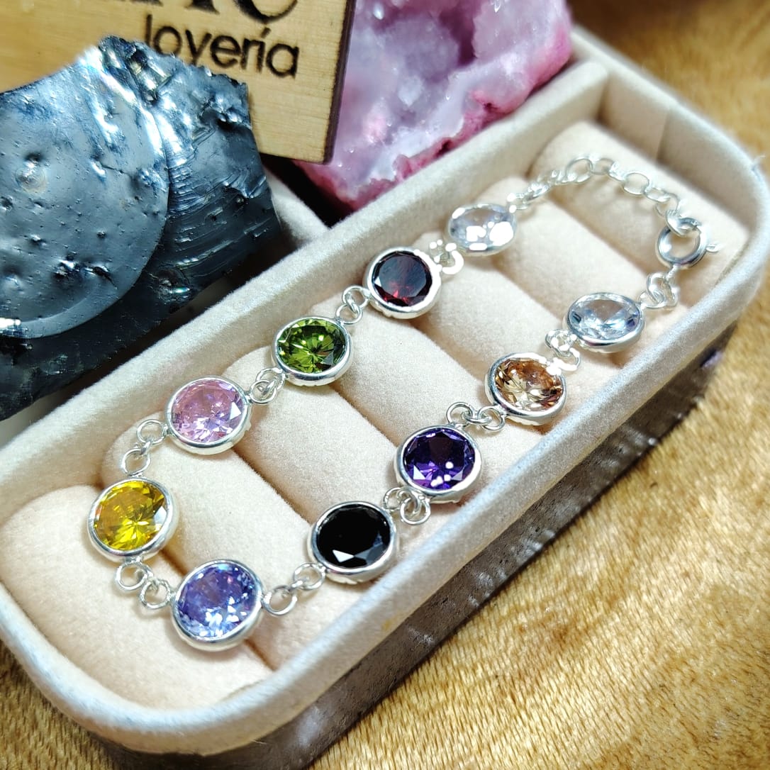 Pulsera de circones de colores