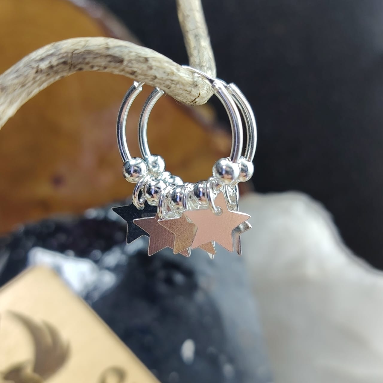 Argollas con chiches estrellas