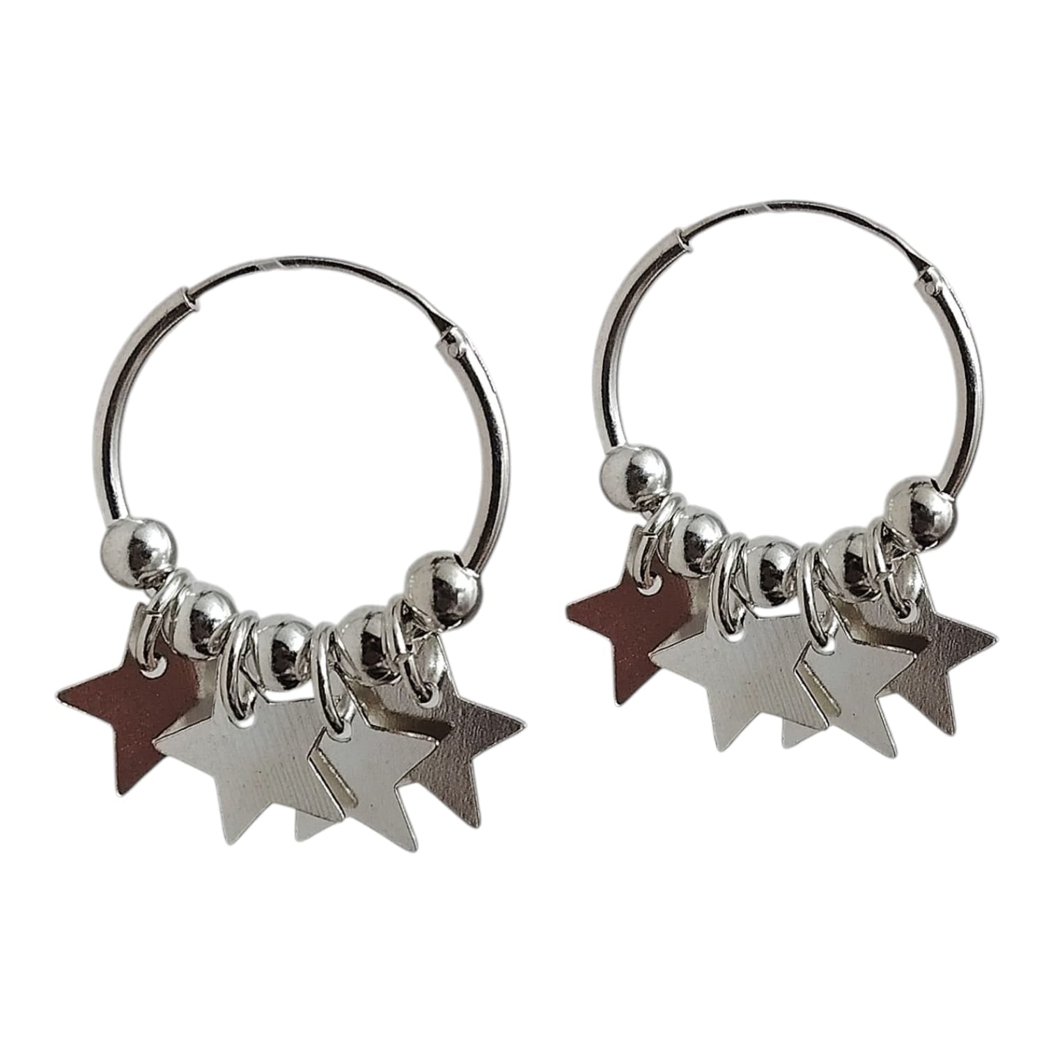 Argollas con chiches de estrellas