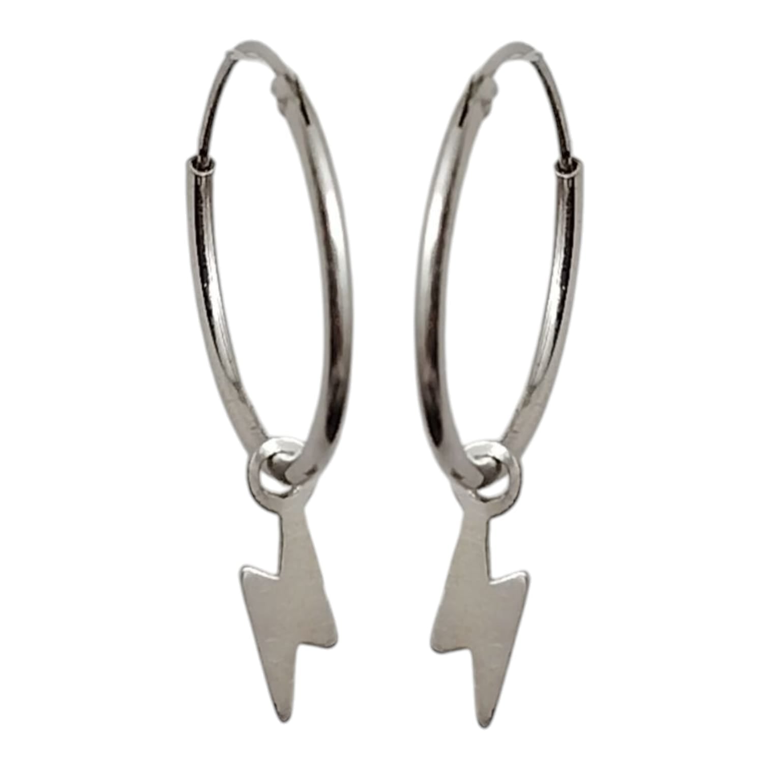 Argollas lisas con chiches de rayos