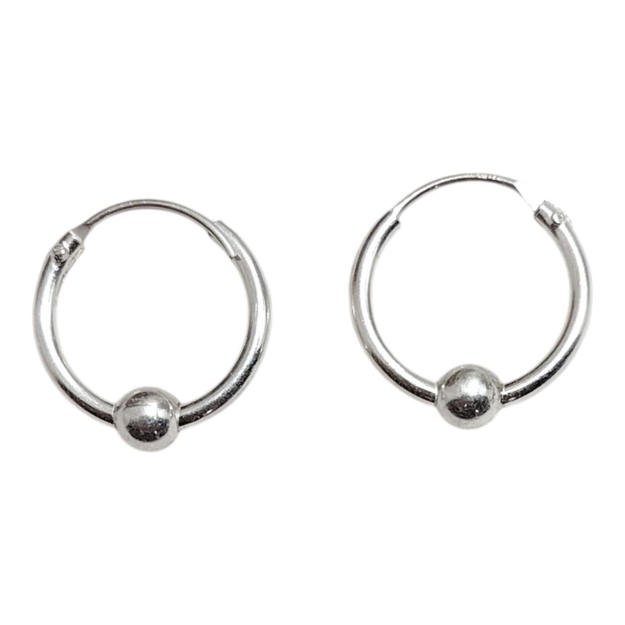 Argolla con una esfera de plata 13 mm