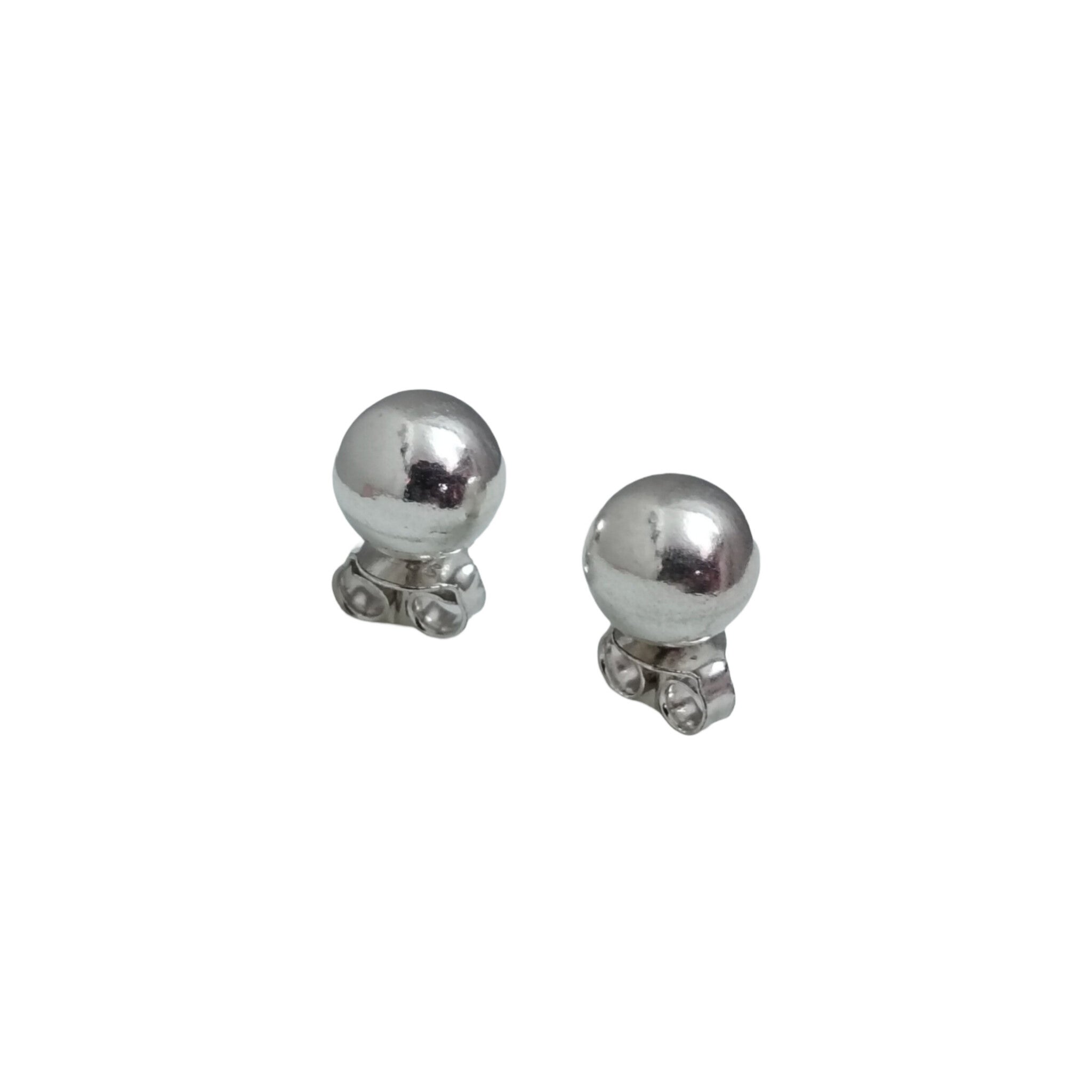 Aros pegados esferas de plata 5mm