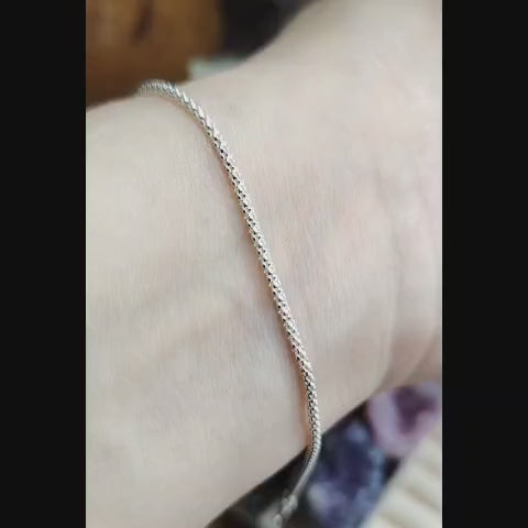 Pulsera fina tejido cola de topo