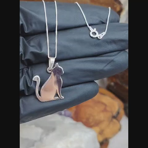 Collar dije gato plata lisa