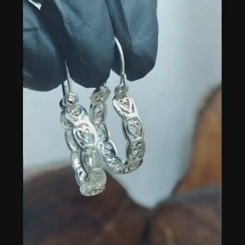 Argollas bote con diseño corazones