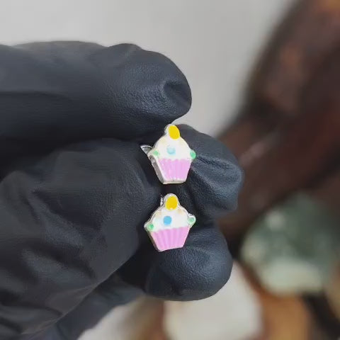 Aros atornillados cupcakes esmaltados