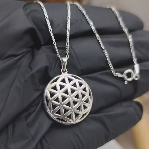 Collar con dije símbolo flor de la vida