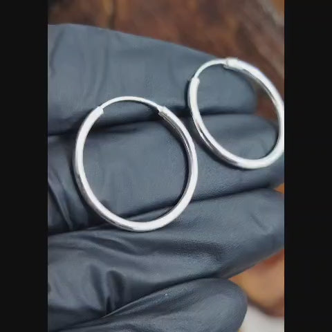 Argollas lisas gruesas 25 mm