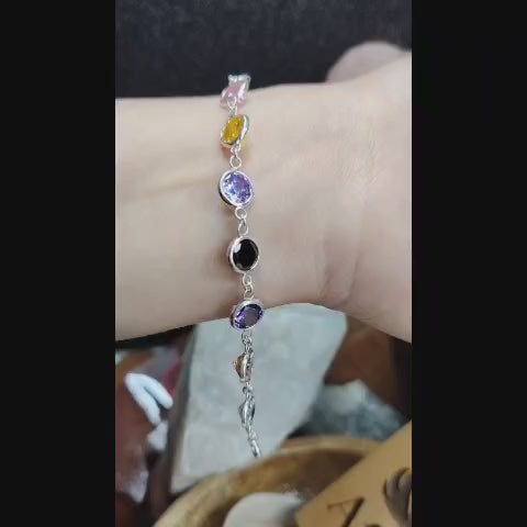 Pulsera de circones de colores
