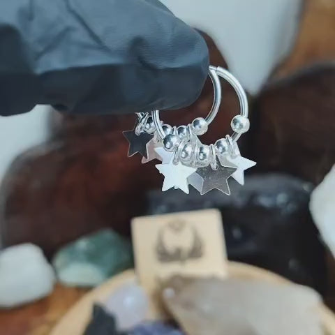 Argollas con chiches de estrellas