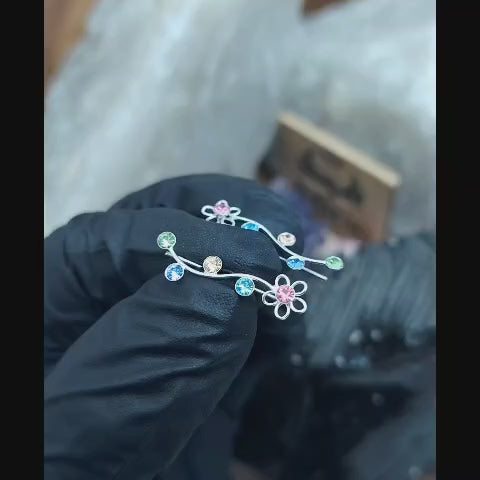 Trepadores flor y cristales de colores