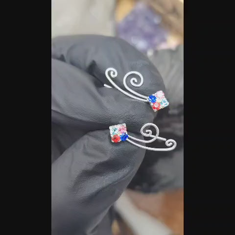 Trepadores con flor con cristales de colores