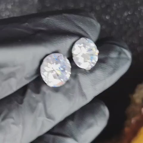 Aros pegados circón translucido