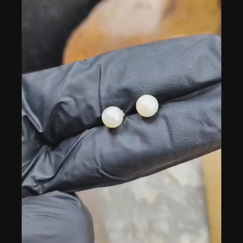 Aros pegados perlas naturales