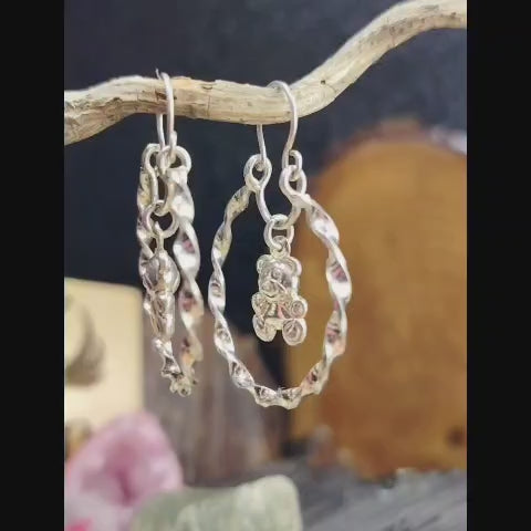 Argollas enroscadas con chiche de oso